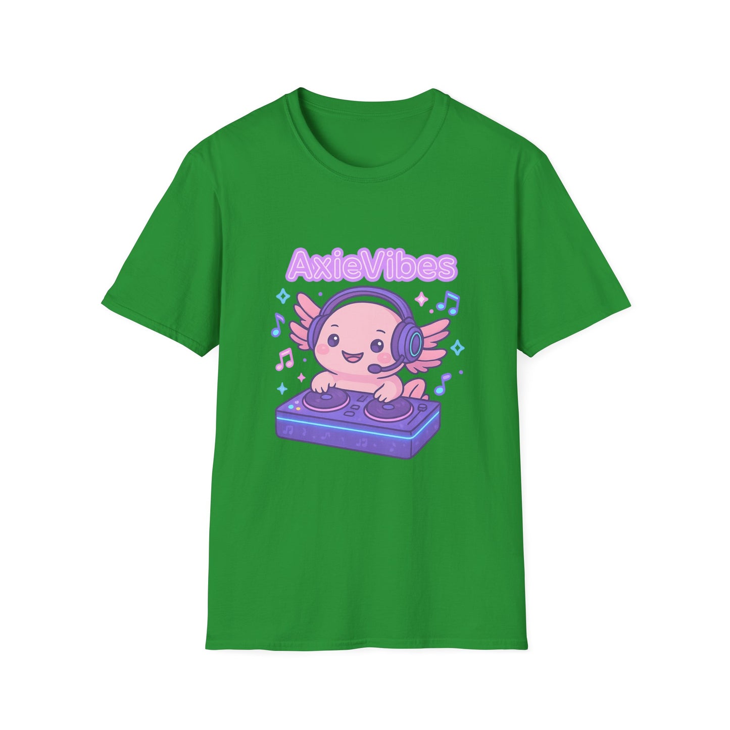 AxieVibes DJ Unisex Softstyle T-Shirt - Fun & Playful Music Tee for Gamers
