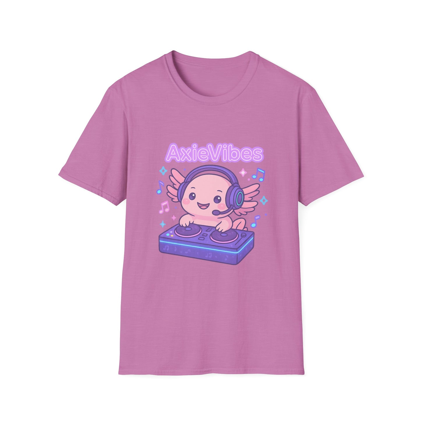 AxieVibes DJ Unisex Softstyle T-Shirt - Fun & Playful Music Tee for Gamers