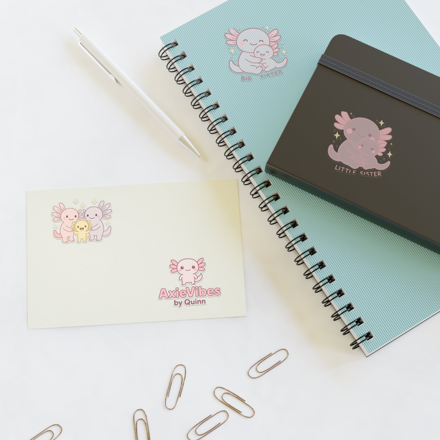 Cute Axolotl Sticker Sheets - Perfect for Sisters and Kids | Fun Decor & Gifts