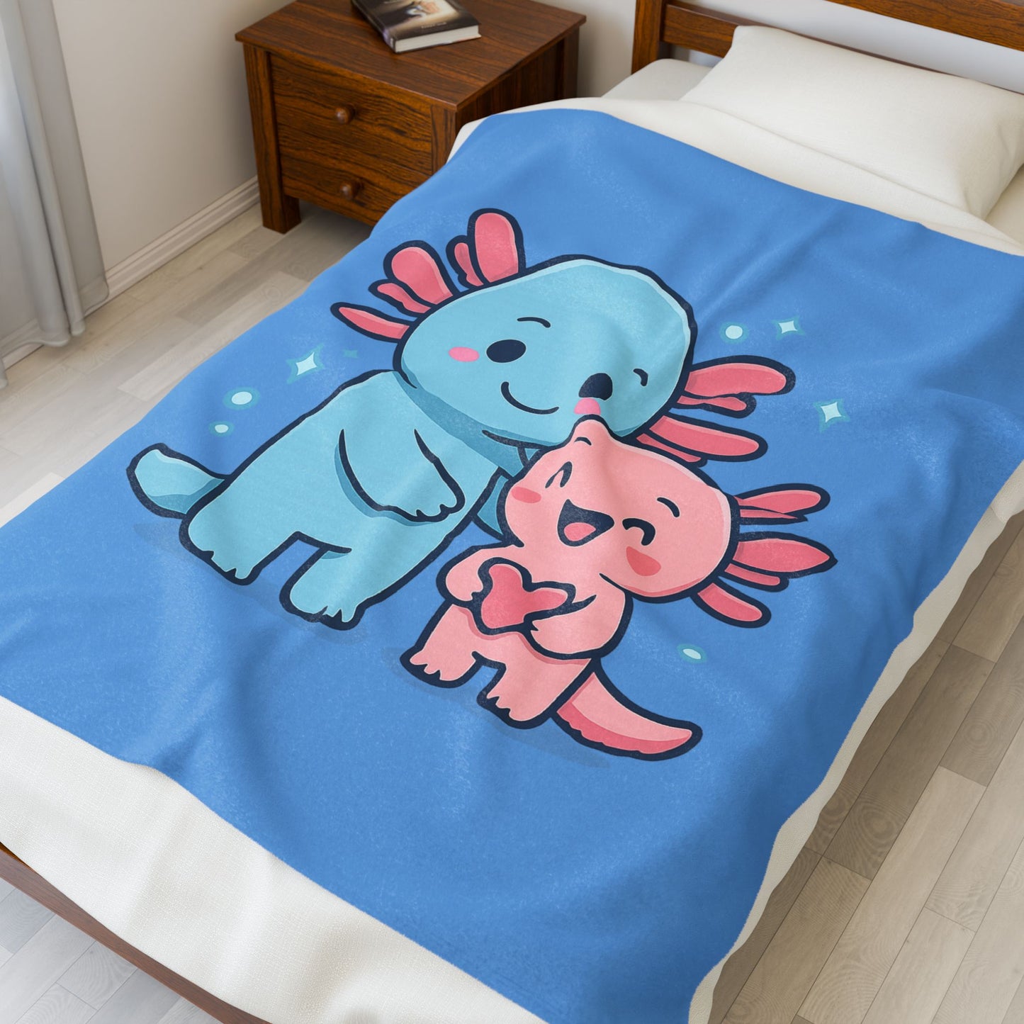 Kawaii Axolotl Plush Blanket for Cozy Comfort
