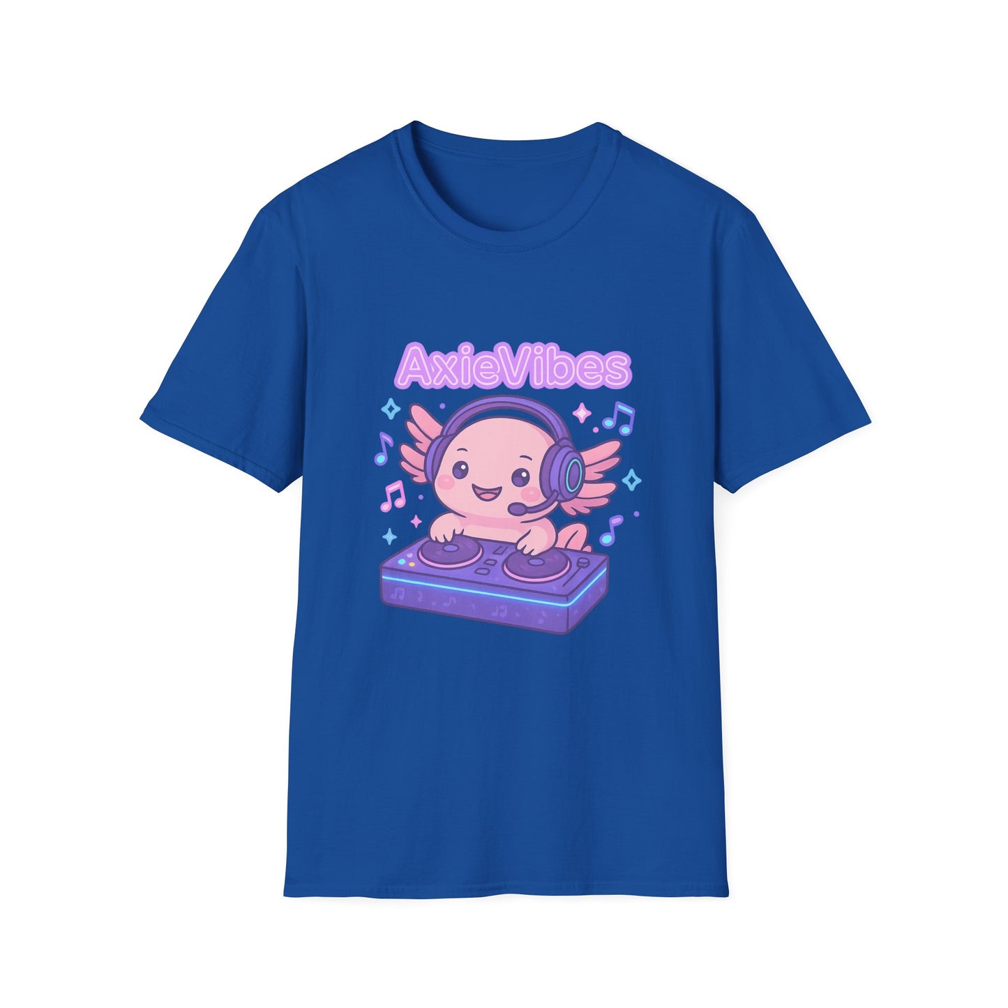 AxieVibes DJ Unisex Softstyle T-Shirt - Fun & Playful Music Tee for Gamers