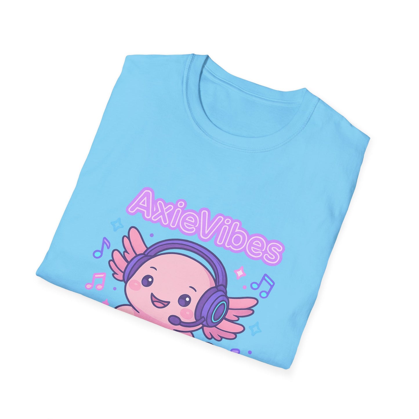 AxieVibes DJ Unisex Softstyle T-Shirt - Fun & Playful Music Tee for Gamers