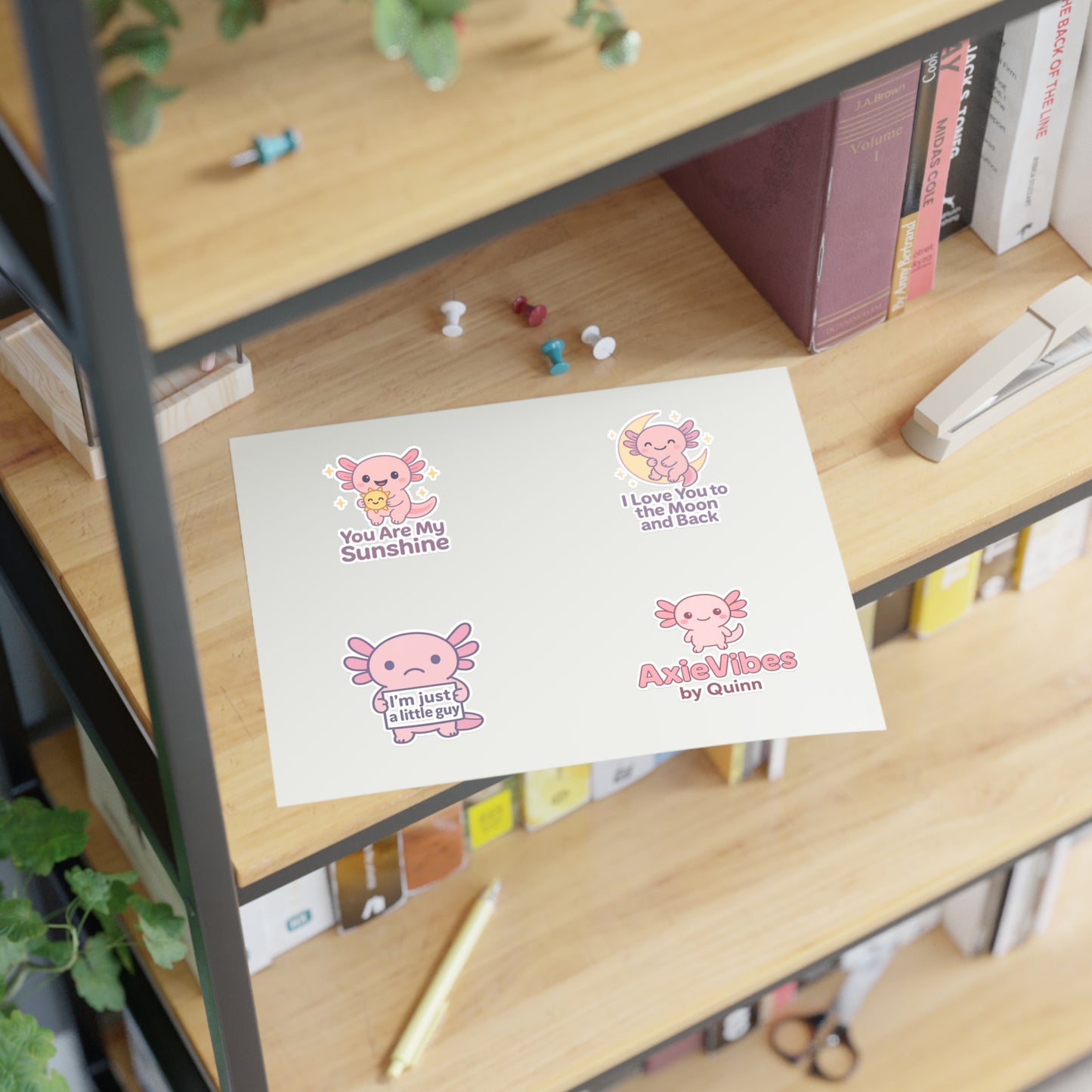 Cute Axolotl Sticker Sheets - Fun, Whimsical Designs for Kids & The Young at Heart
