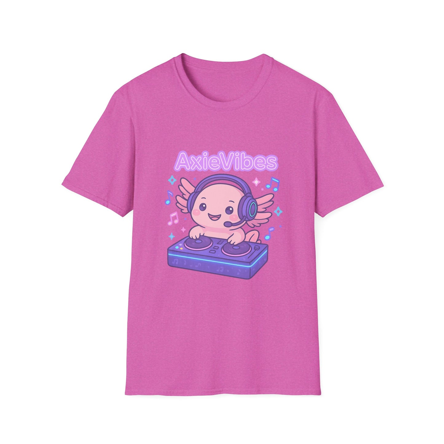 AxieVibes DJ Unisex Softstyle T-Shirt - Fun & Playful Music Tee for Gamers