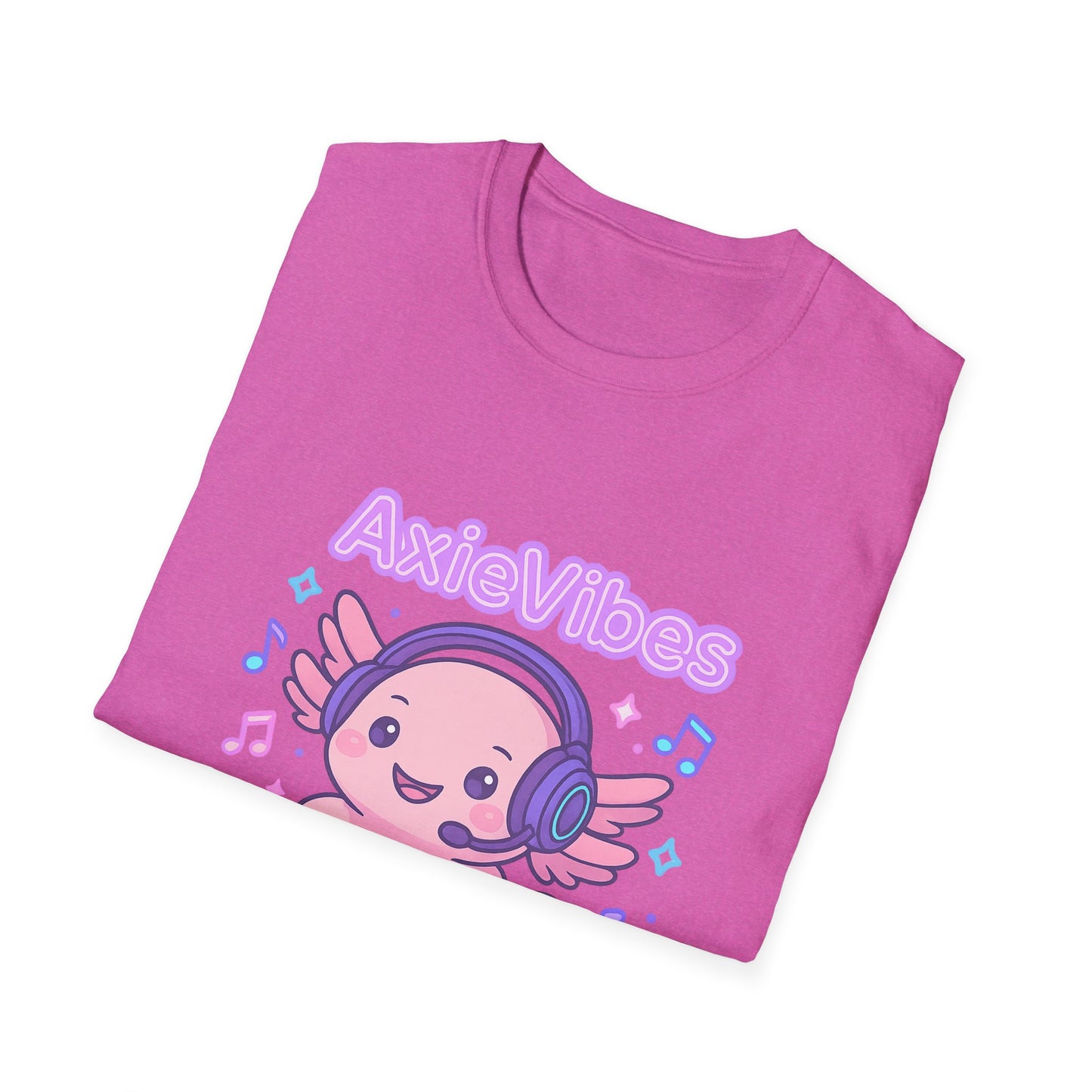 AxieVibes DJ Unisex Softstyle T-Shirt - Fun & Playful Music Tee for Gamers