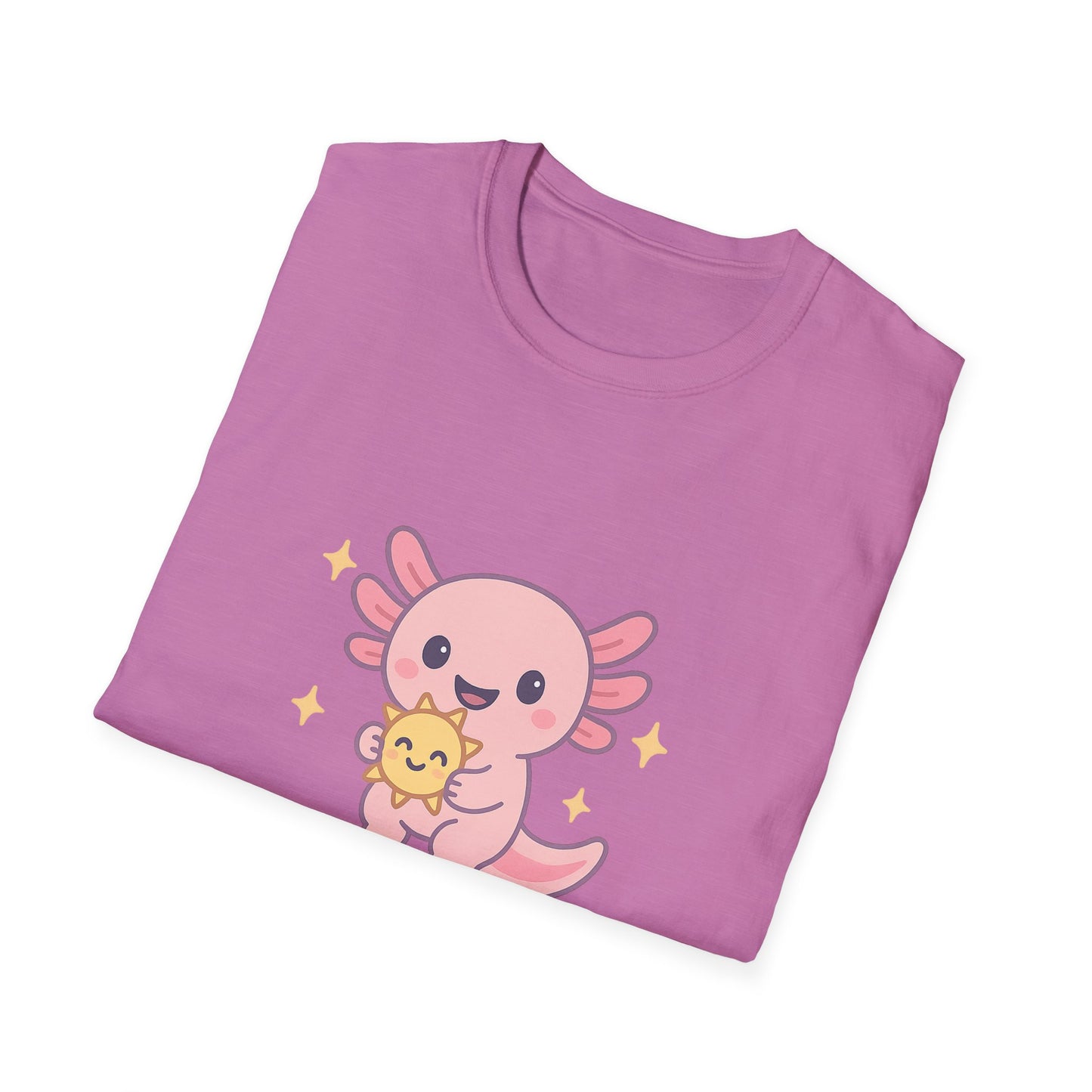 You Are My Sunshine Unisex Softstyle T-Shirt - Cute Axolotl Design