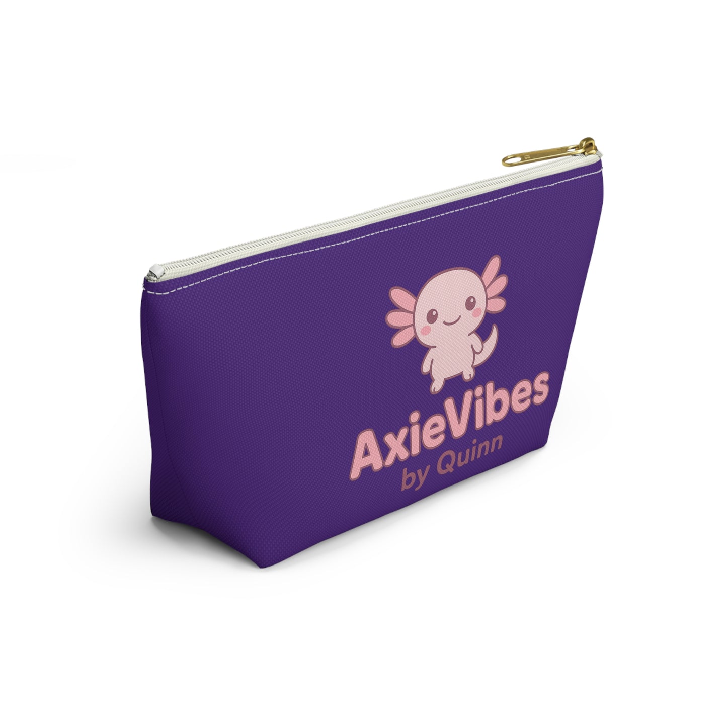Cute Axolotl Accessory Pouch - Perfect for Organizing with AxieVibes by Quinn