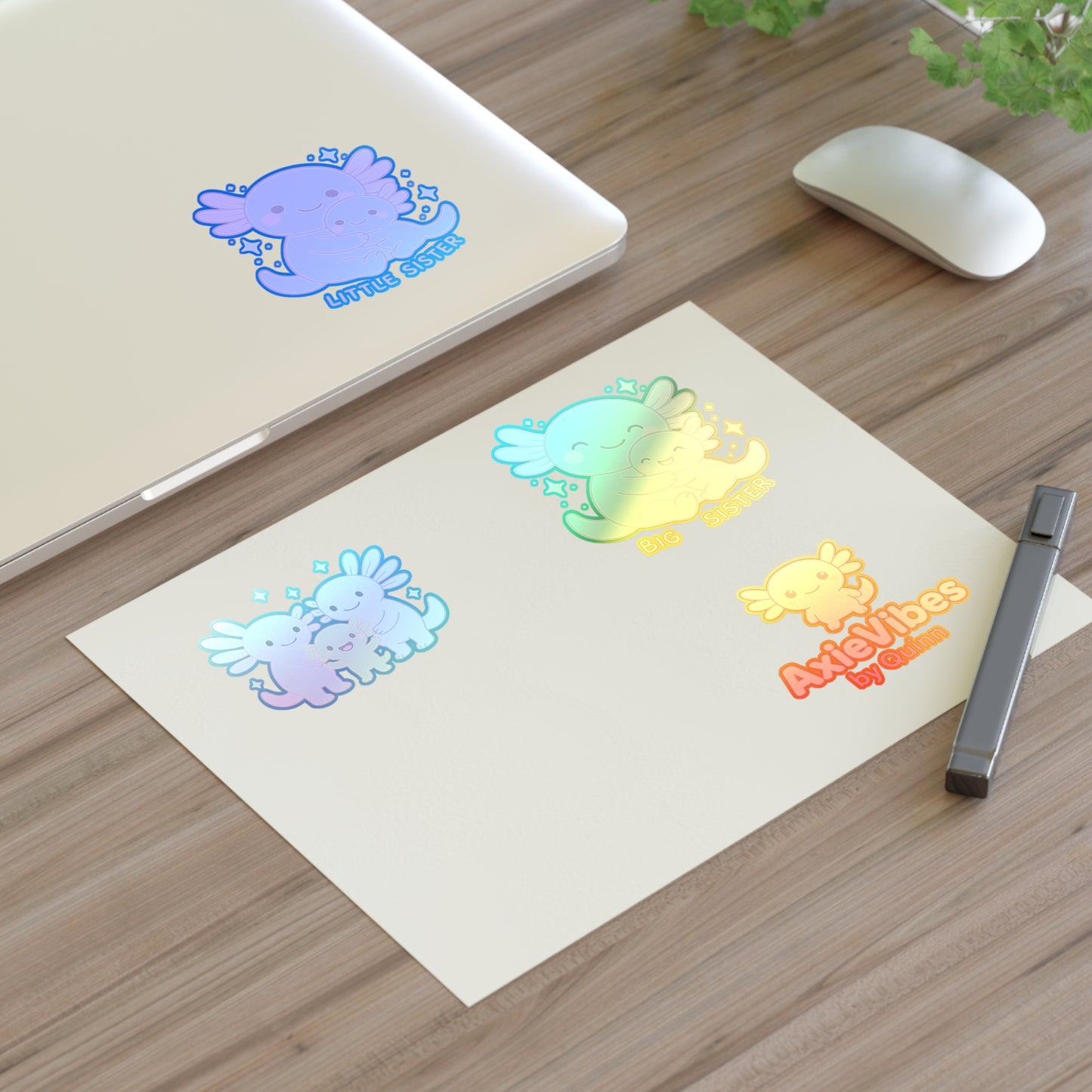 Cute Axolotl Sticker Sheets - Perfect for Sisters and Kids | Fun Decor & Gifts