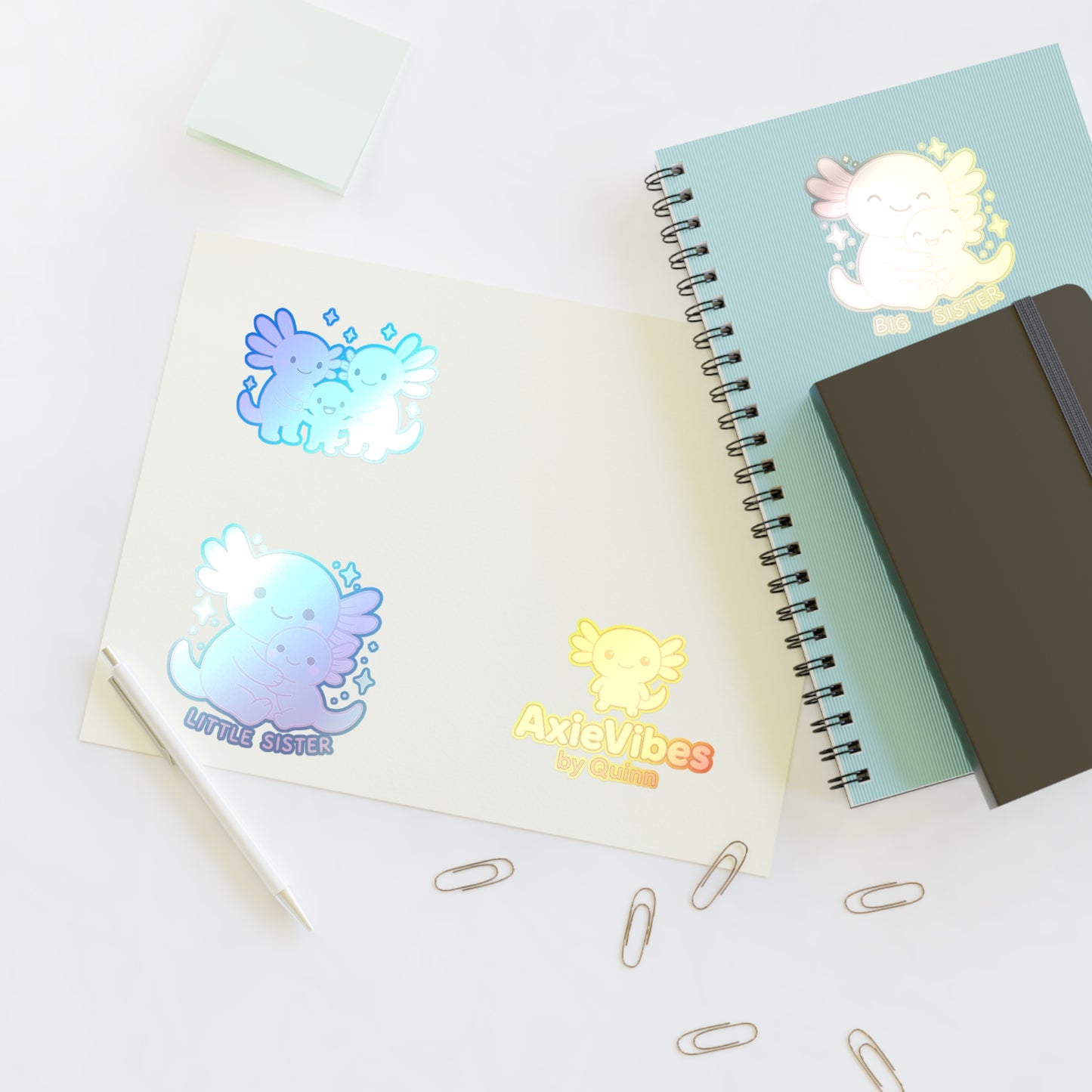 Cute Axolotl Sticker Sheets - Perfect for Sisters and Kids | Fun Decor & Gifts