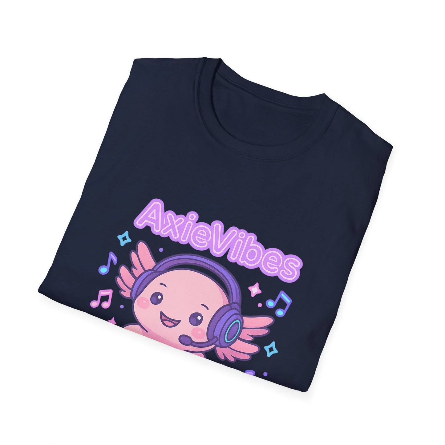 AxieVibes DJ Unisex Softstyle T-Shirt - Fun & Playful Music Tee for Gamers