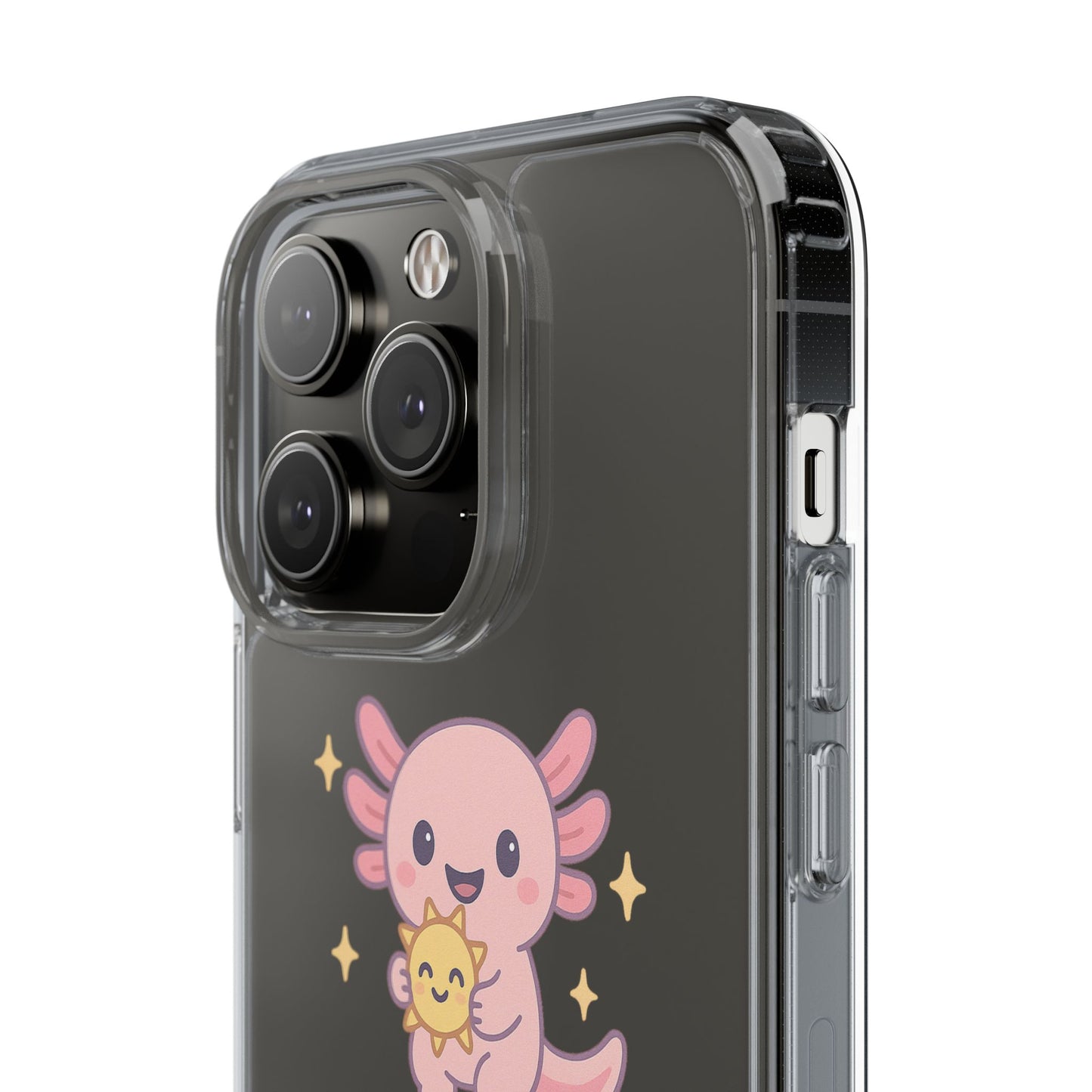 Cute Axolotl Phone Case - 'You Are My Sunshine' Clear Case