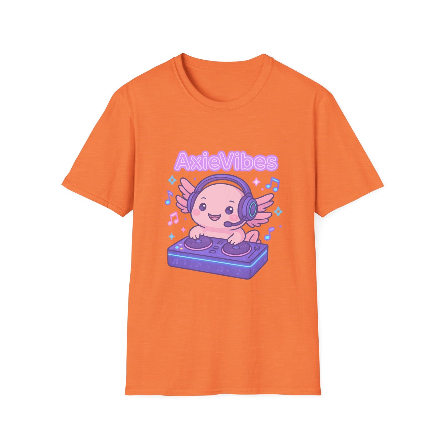 AxieVibes DJ Unisex Softstyle T-Shirt - Fun & Playful Music Tee for Gamers