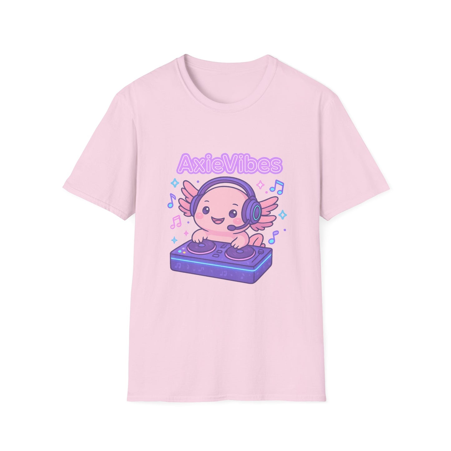 AxieVibes DJ Unisex Softstyle T-Shirt - Fun & Playful Music Tee for Gamers