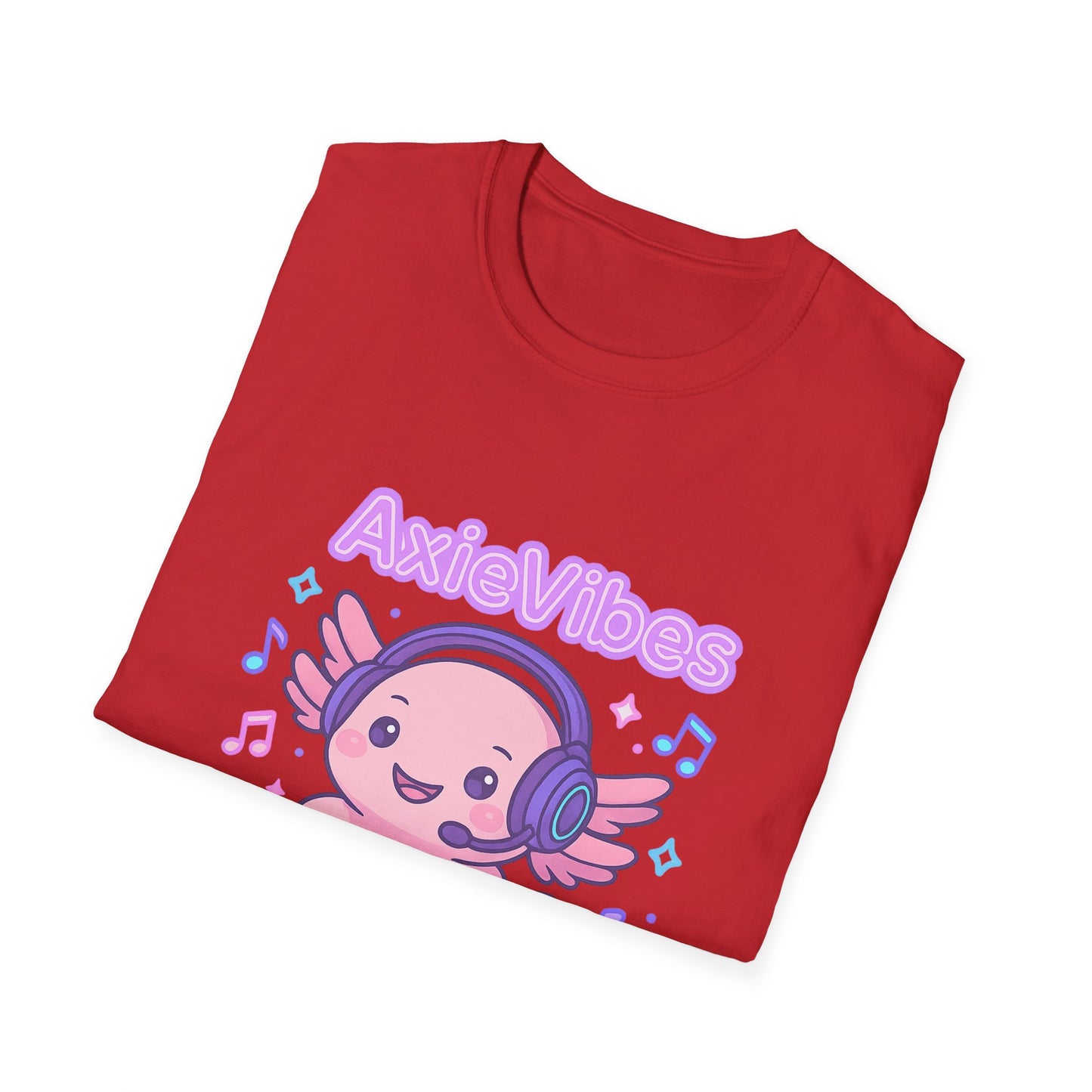 AxieVibes DJ Unisex Softstyle T-Shirt - Fun & Playful Music Tee for Gamers