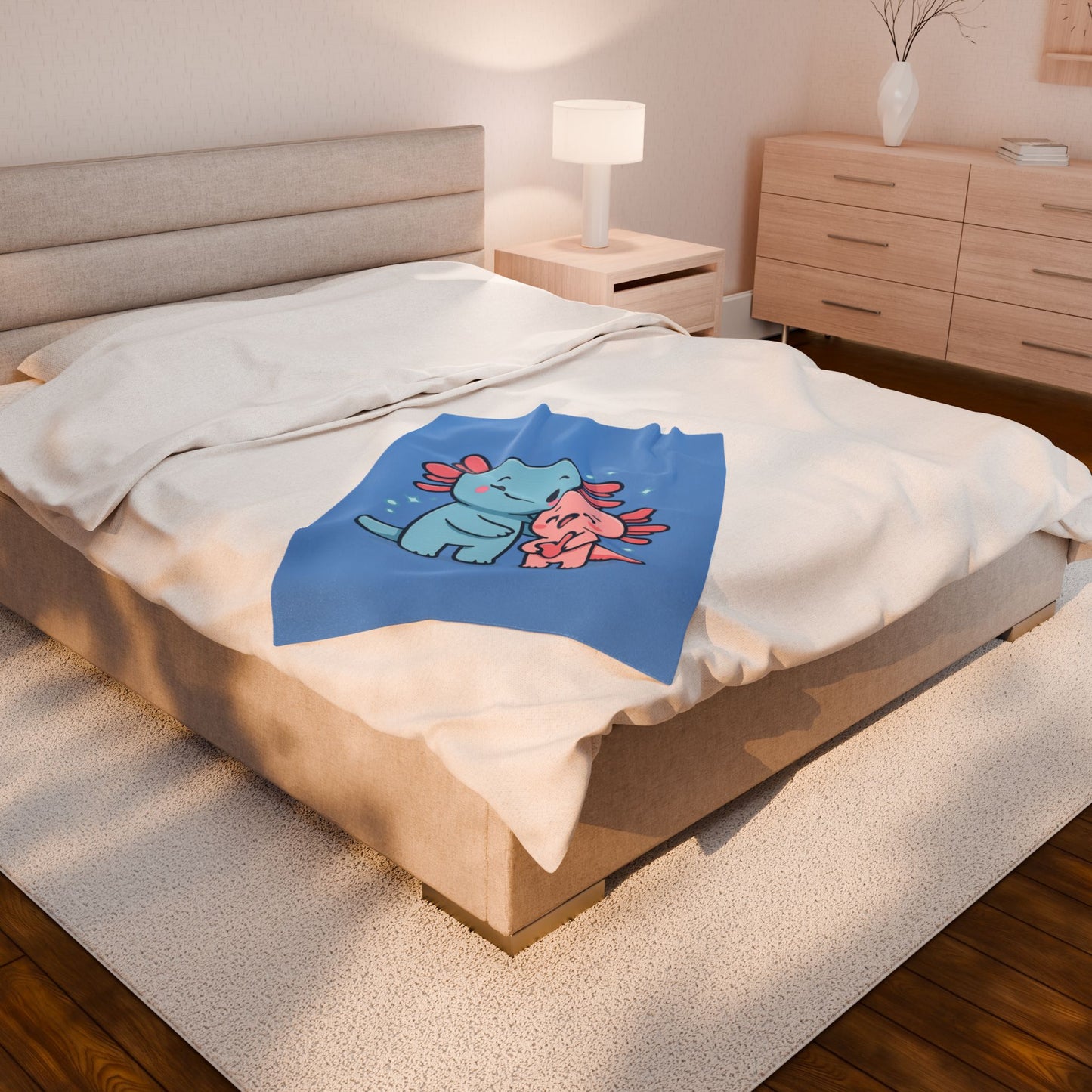 Kawaii Axolotl Plush Blanket for Cozy Comfort