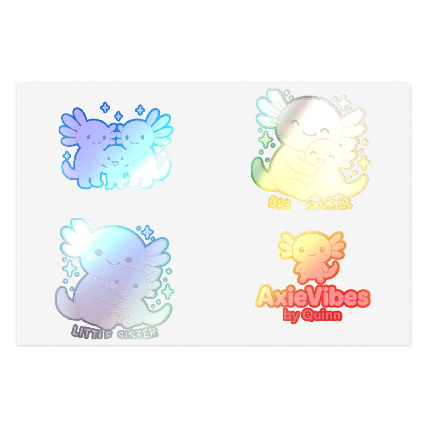 Cute Axolotl Sticker Sheets - Perfect for Sisters and Kids | Fun Decor & Gifts