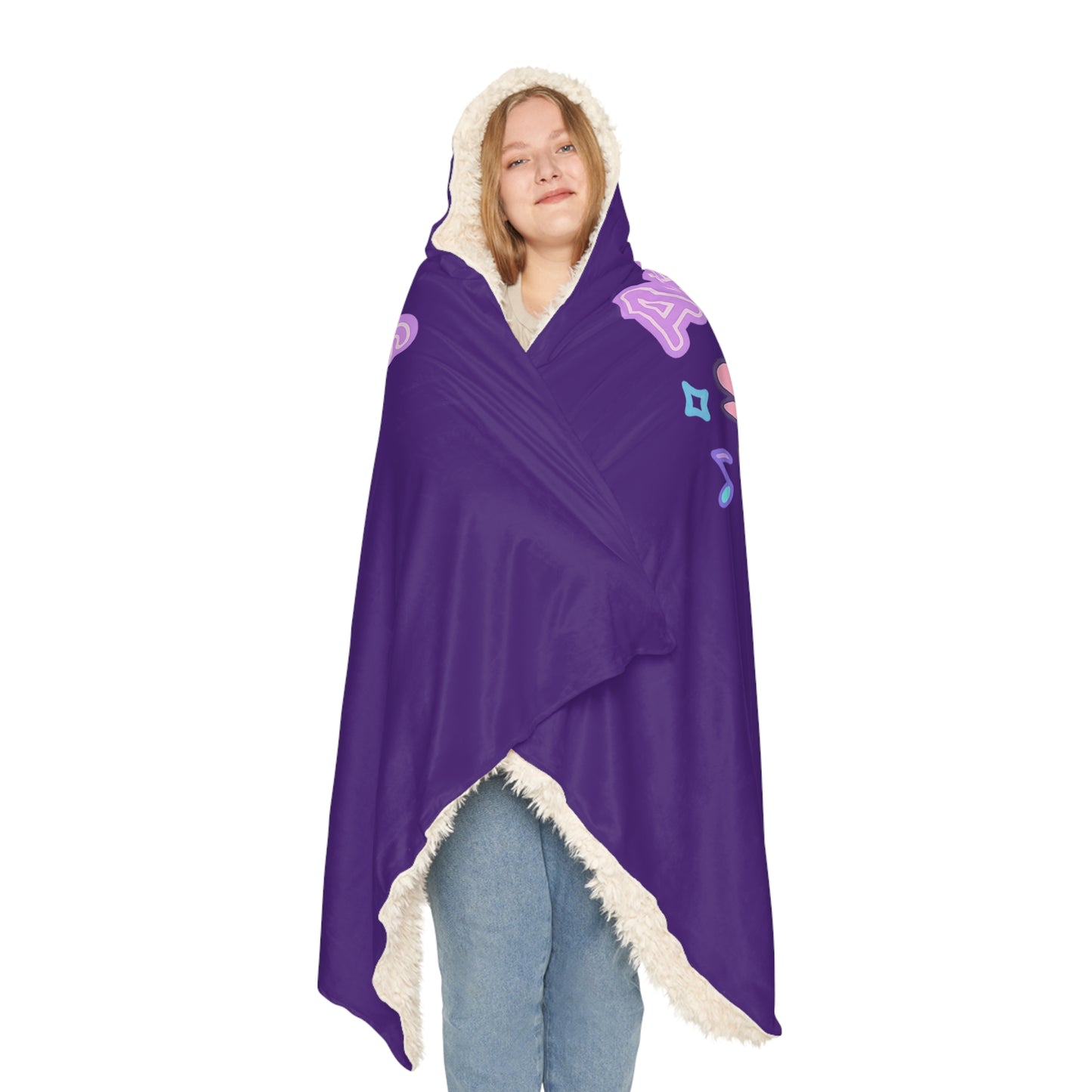 Cozy Snuggle Blanket - AxieVibes with Hood, Perfect for Gaming and Relaxation