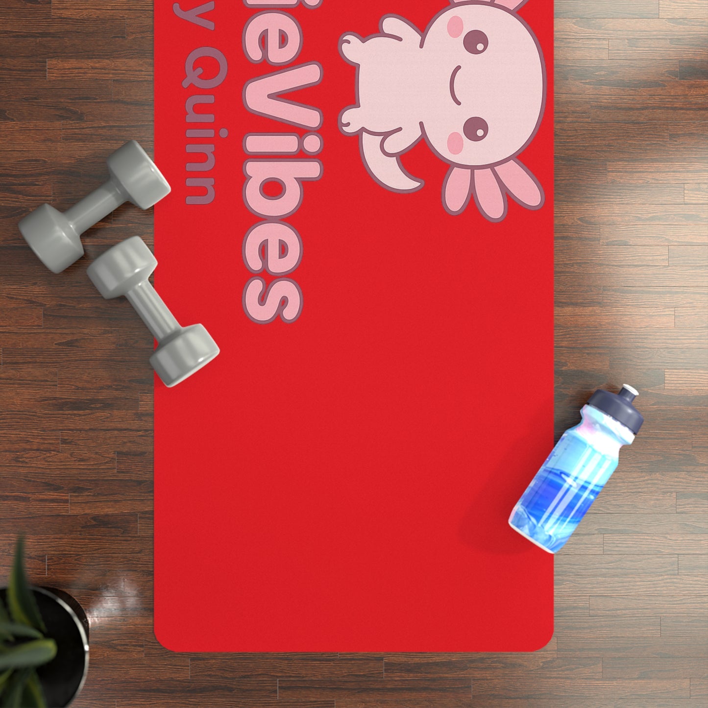 AxieVibes Rubber Yoga Mat - Fun Non-Slip Fitness Accessory for Kids & Adults