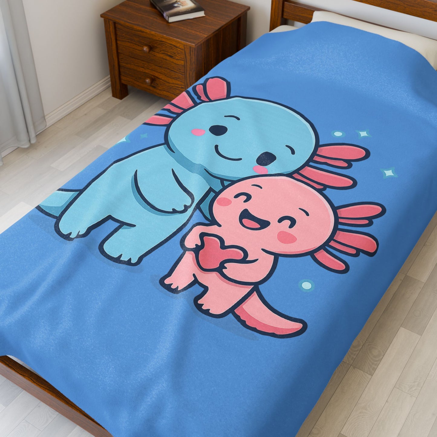 Kawaii Axolotl Plush Blanket for Cozy Comfort