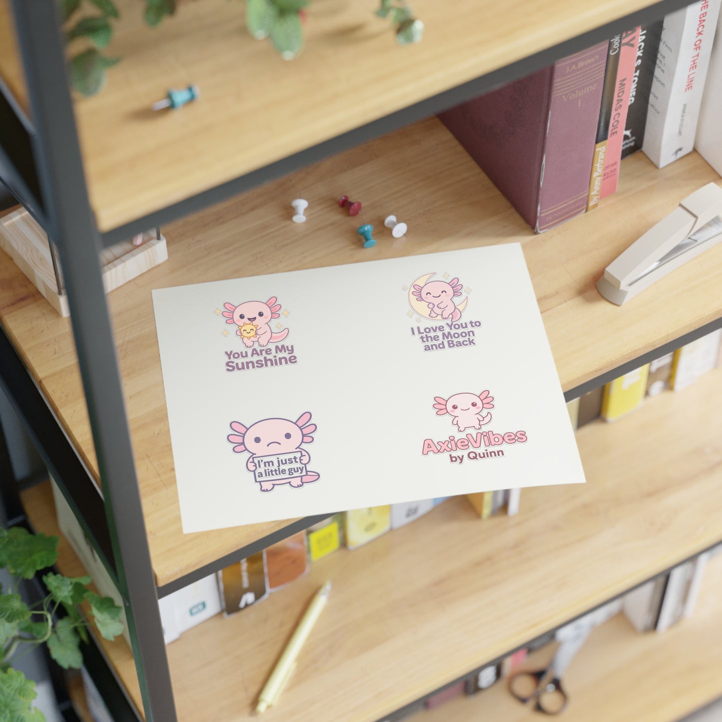 Cute Axolotl Sticker Sheets - Fun, Whimsical Designs for Kids & The Young at Heart