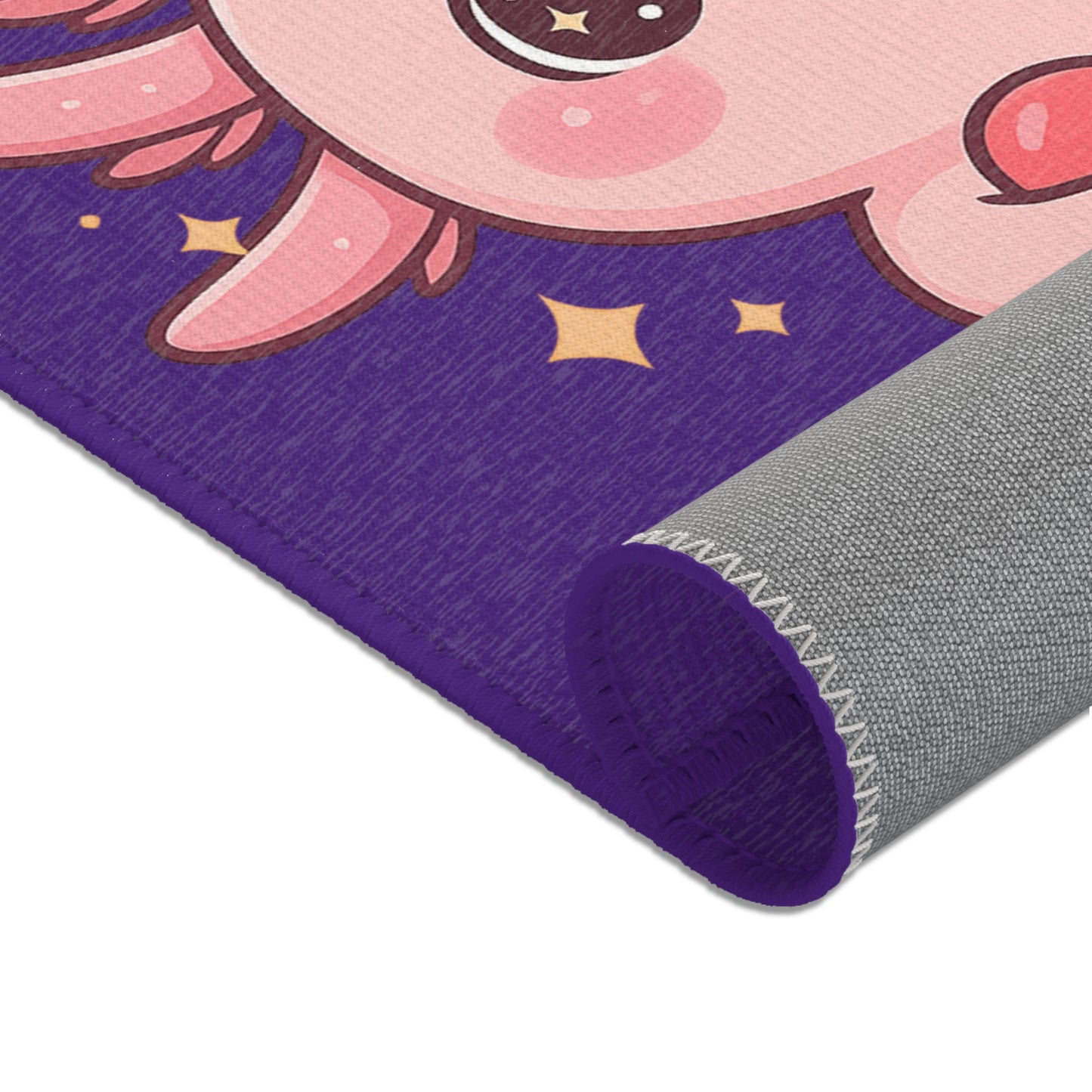 Cute Axolotl Area Rug - Adorable Pink Design for Kids' Rooms and Play Areas