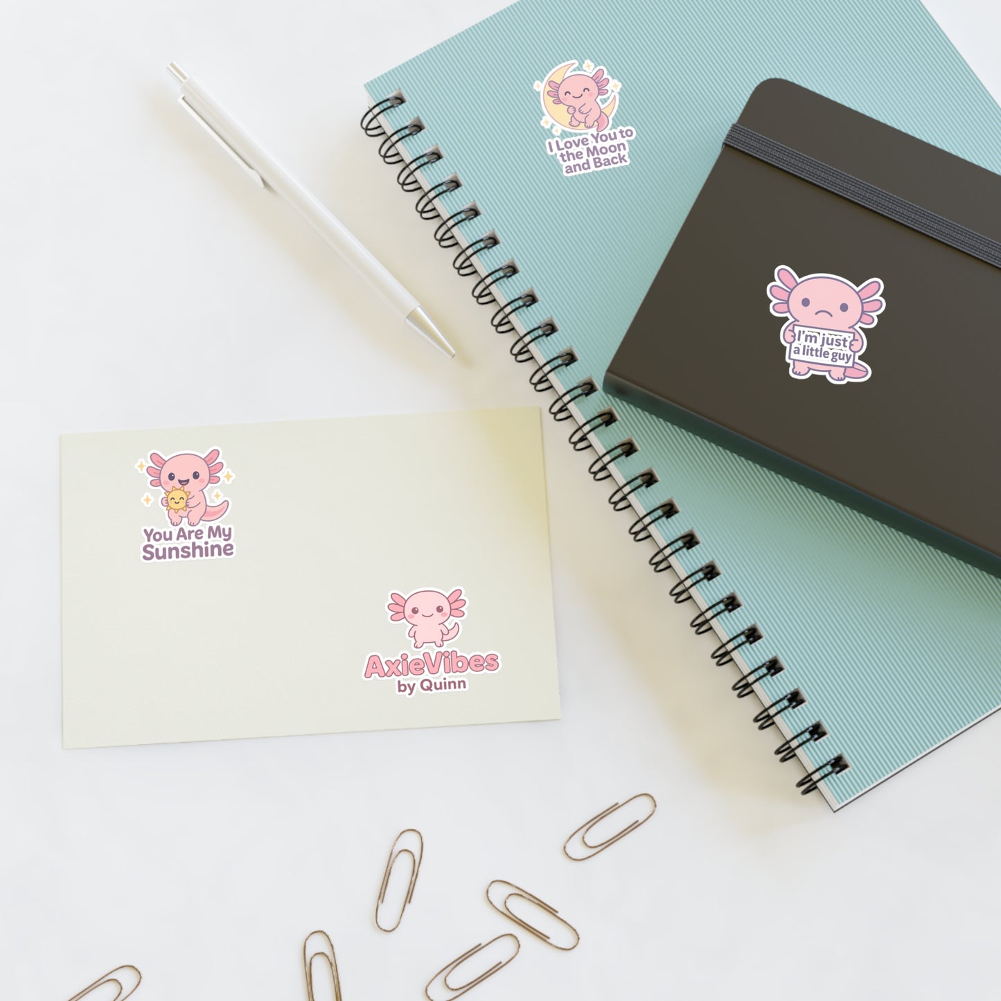 Cute Axolotl Sticker Sheets - Fun, Whimsical Designs for Kids & The Young at Heart