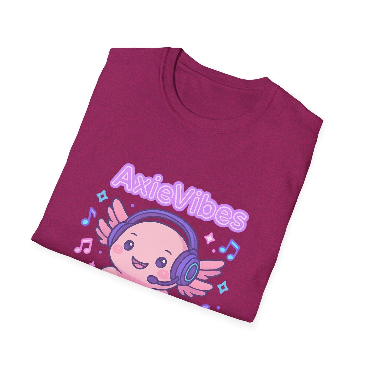 AxieVibes DJ Unisex Softstyle T-Shirt - Fun & Playful Music Tee for Gamers