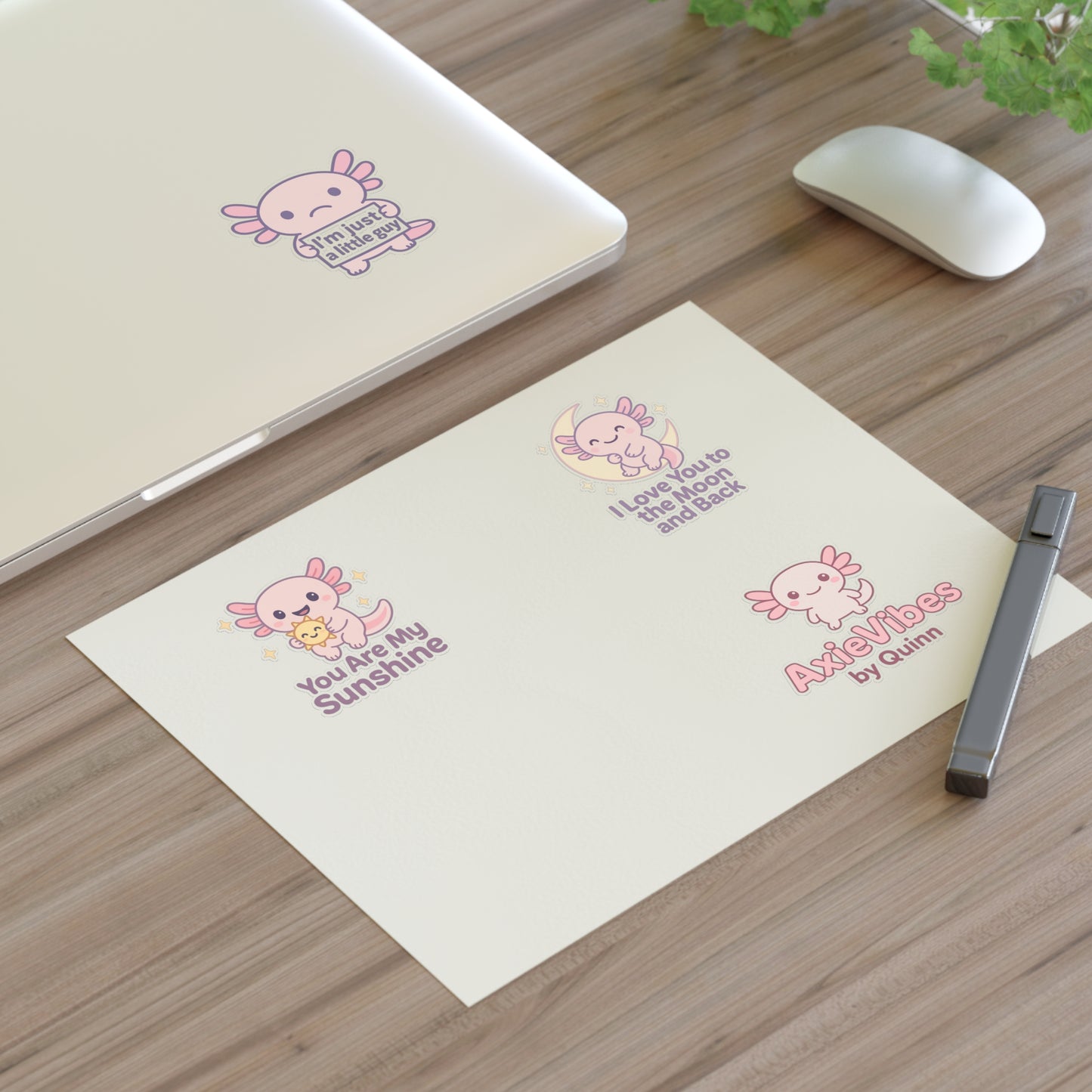 Cute Axolotl Sticker Sheets - Fun, Whimsical Designs for Kids & The Young at Heart
