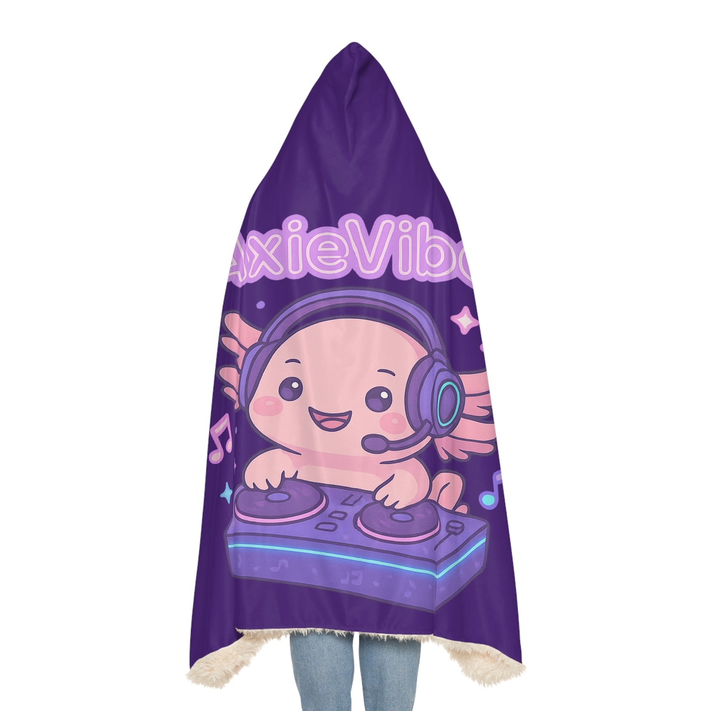 Cozy Snuggle Blanket - AxieVibes with Hood, Perfect for Gaming and Relaxation
