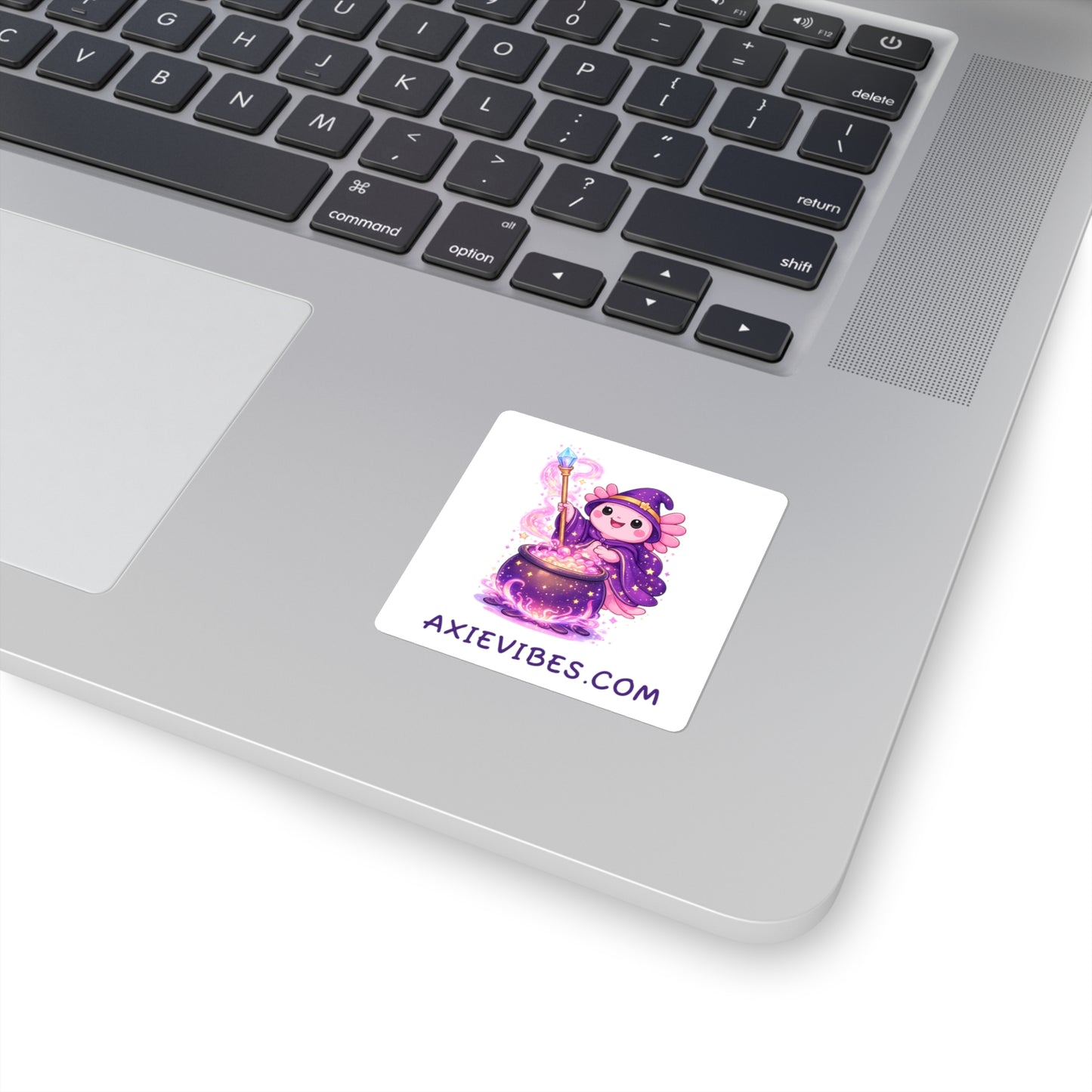 Axie Vibes Cute Wizard Axolotl Square Sticker