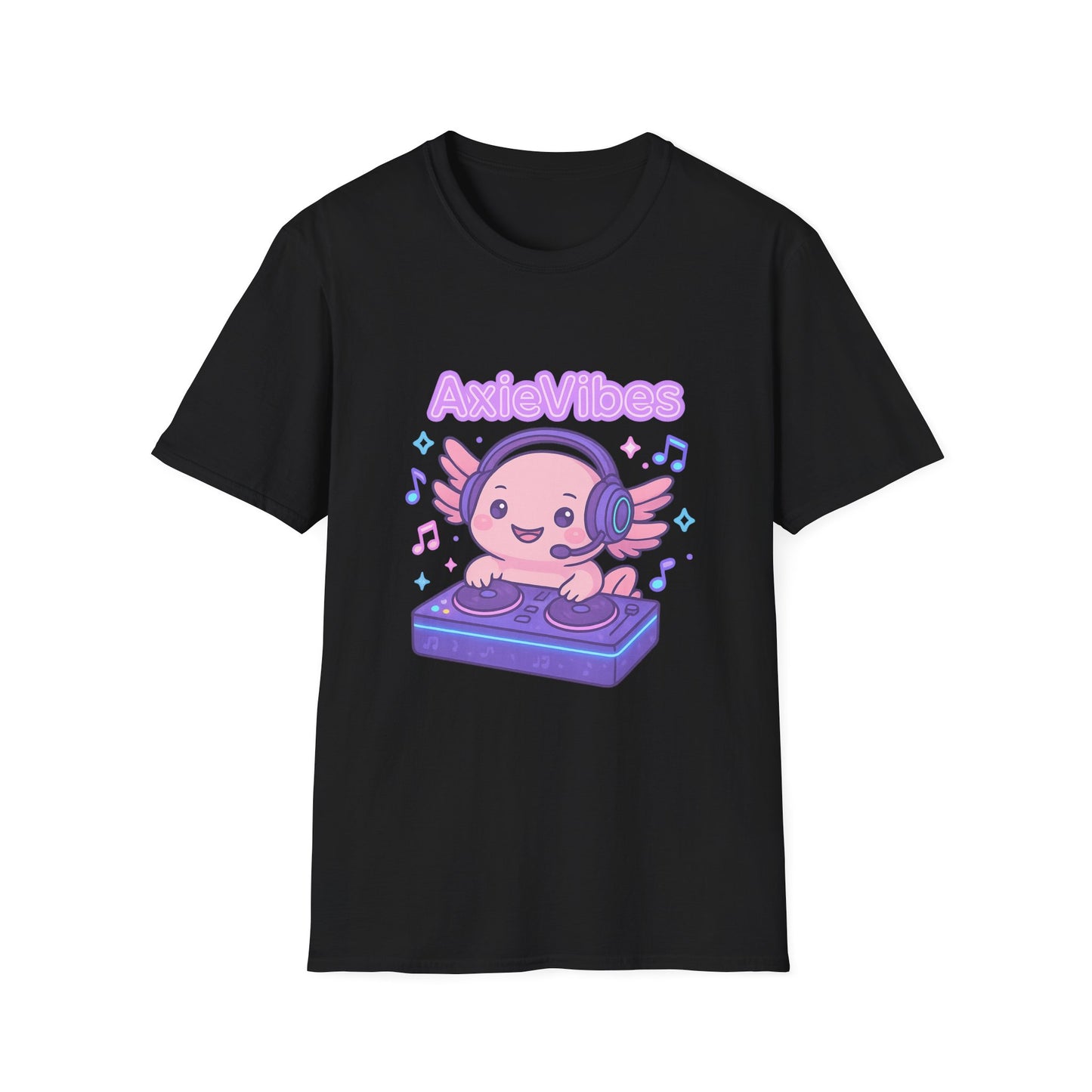 AxieVibes DJ Unisex Softstyle T-Shirt - Fun & Playful Music Tee for Gamers