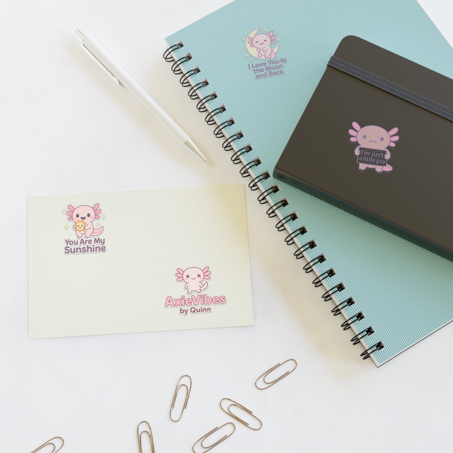 Cute Axolotl Sticker Sheets - Fun, Whimsical Designs for Kids & The Young at Heart