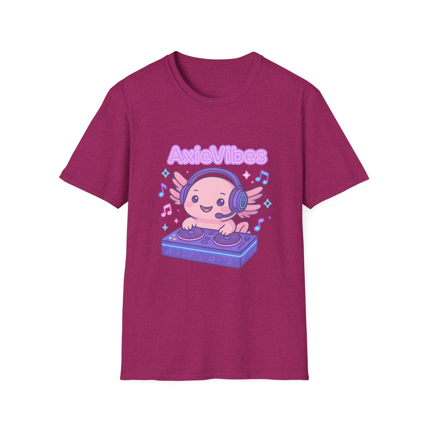 AxieVibes DJ Unisex Softstyle T-Shirt - Fun & Playful Music Tee for Gamers