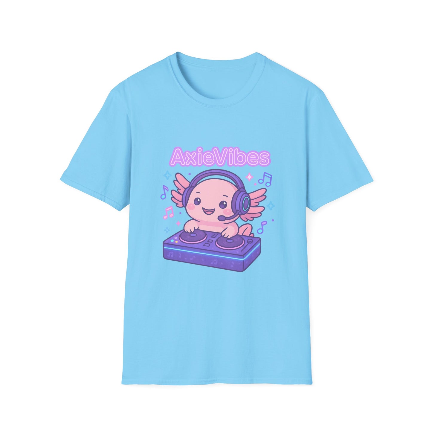 AxieVibes DJ Unisex Softstyle T-Shirt - Fun & Playful Music Tee for Gamers