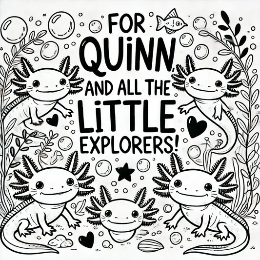 Quinn’s Axolotl Friends A Underwater Coloring Book For Kids