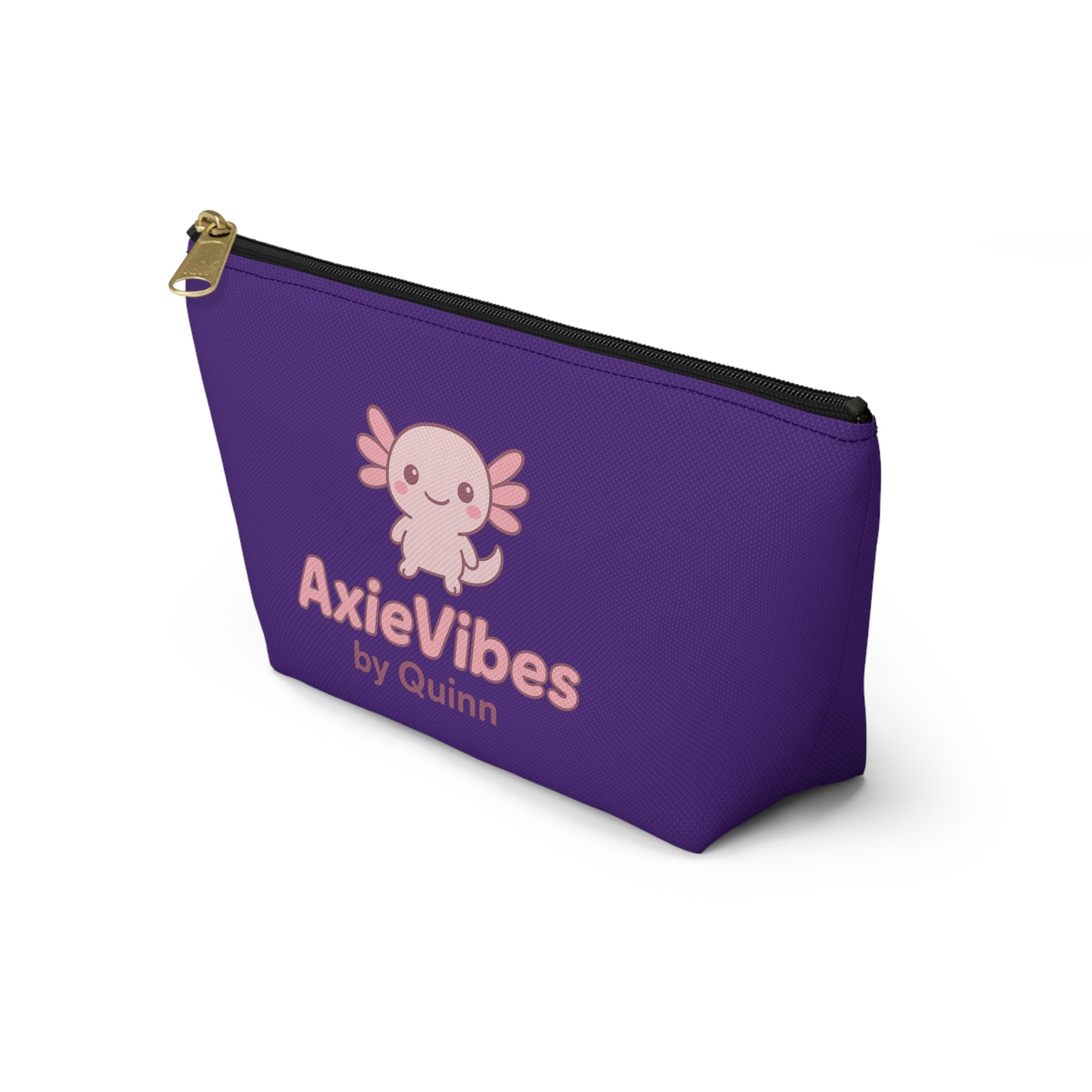 Cute Axolotl Accessory Pouch - Perfect for Organizing with AxieVibes by Quinn