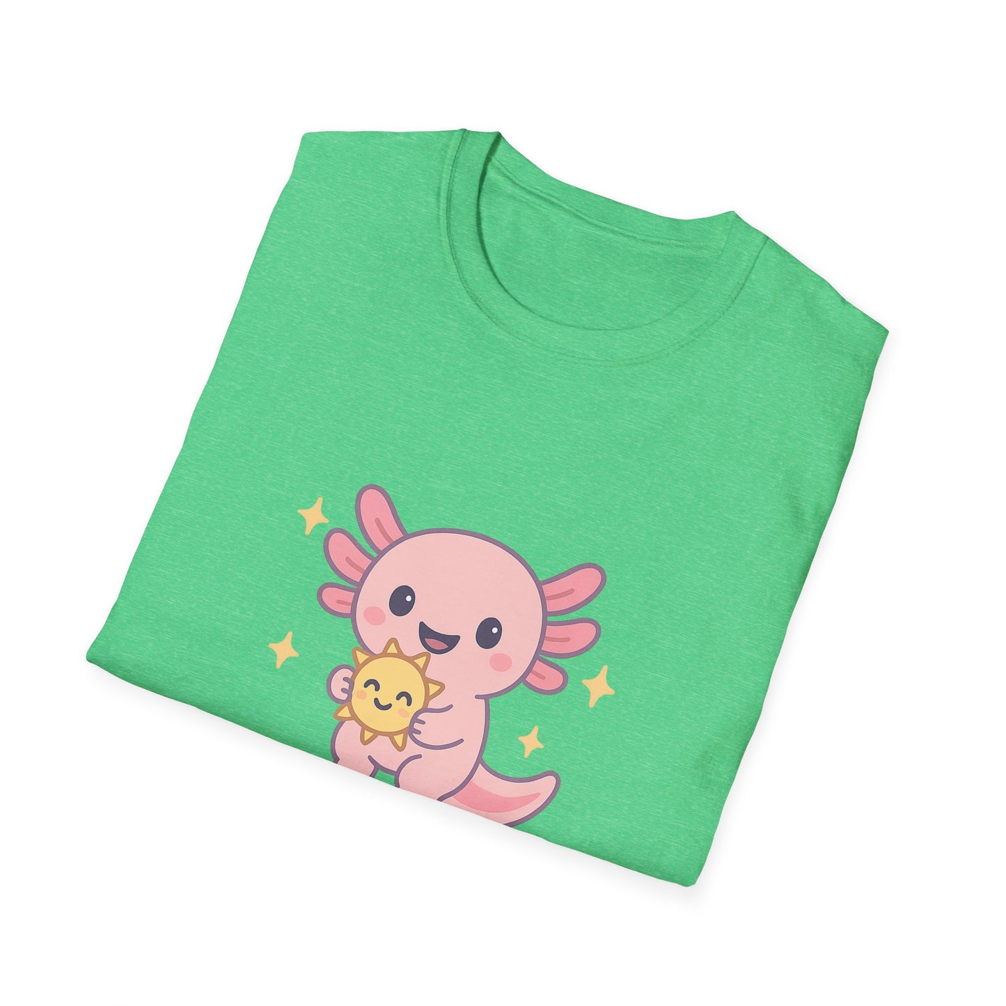 You Are My Sunshine Unisex Softstyle T-Shirt - Cute Axolotl Design