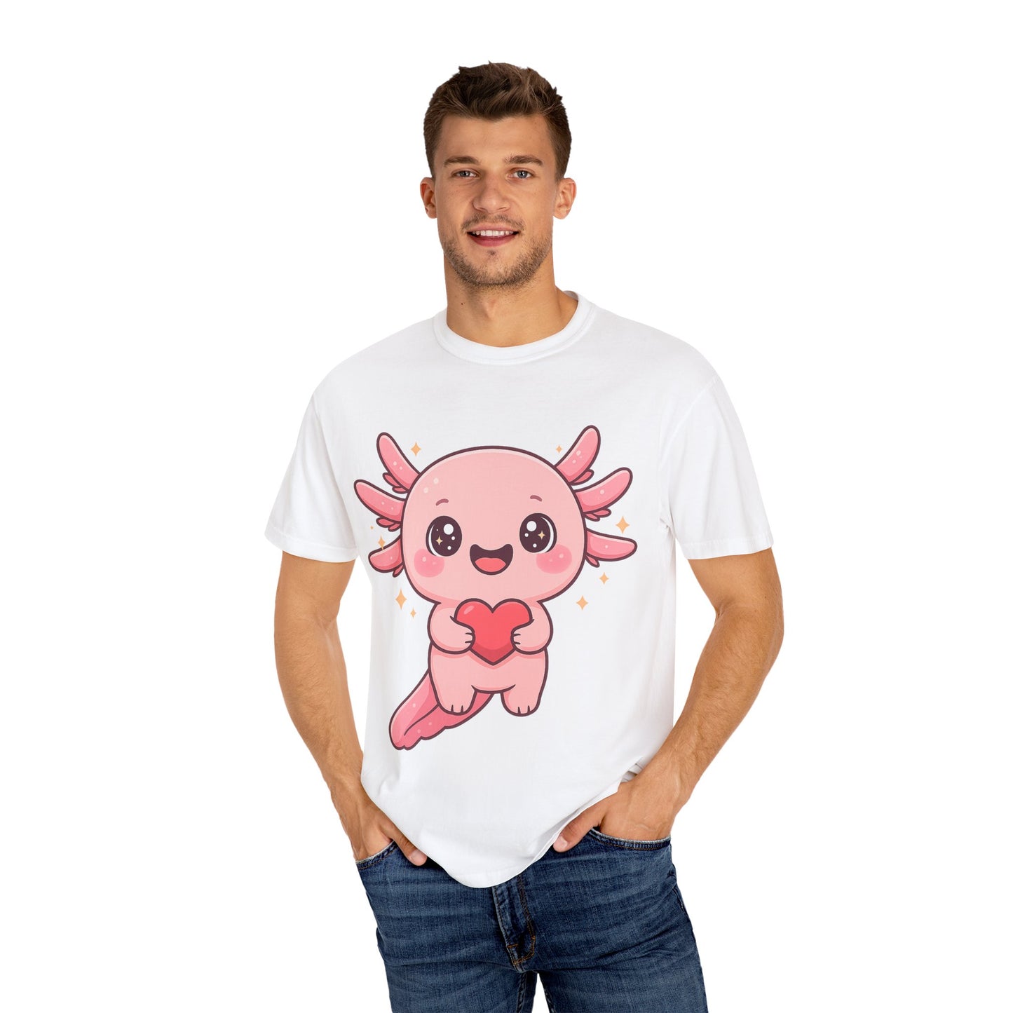 Joyful Axolotl Unisex Garment-Dyed T-shirt