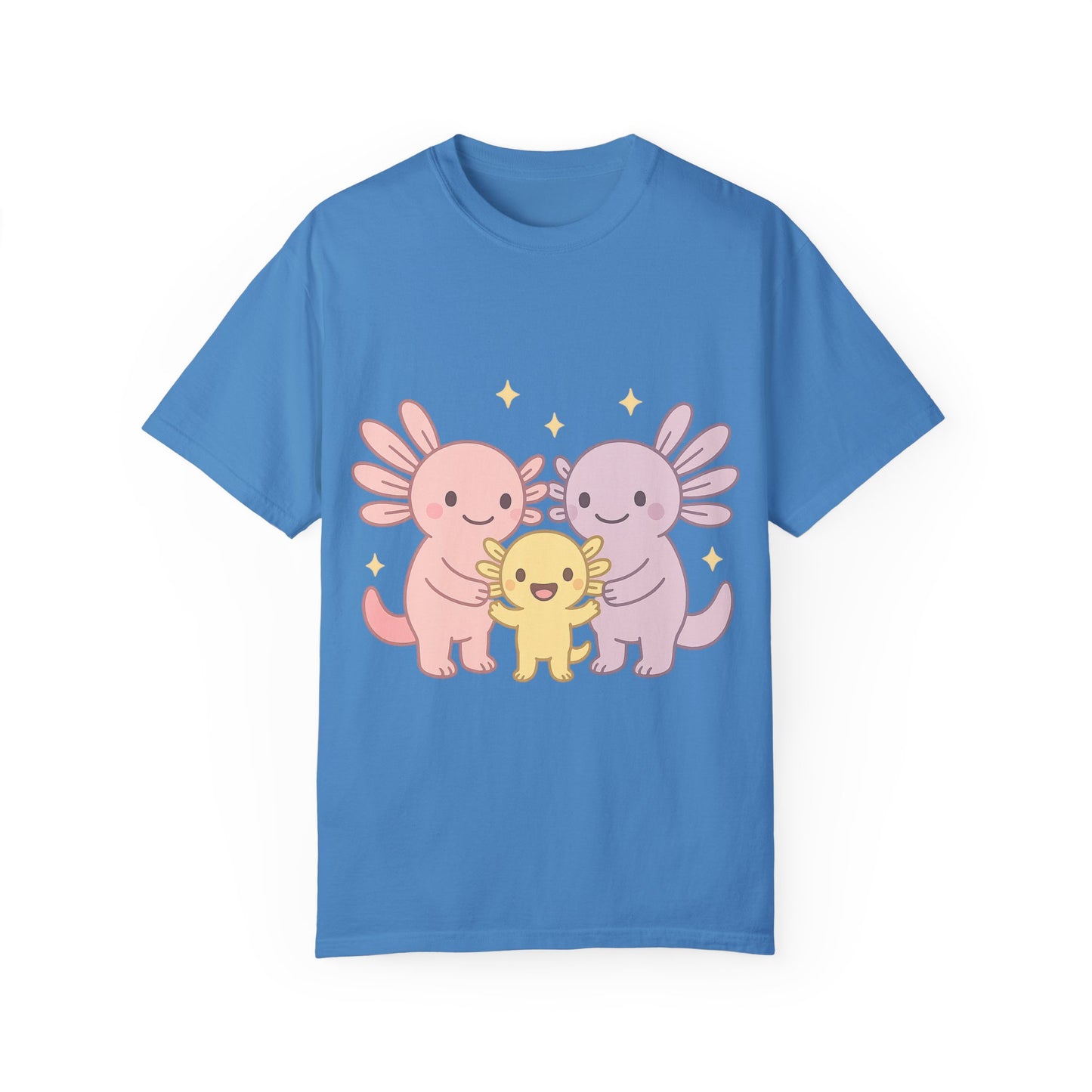 Cute Axolotl Friends T-Shirt - Unisex Garment-Dyed Tee for Animal Lovers