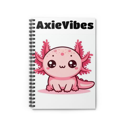 Cute Axolotl Spiral Notebook - AxieVibes - Perfect for Students & Creatives