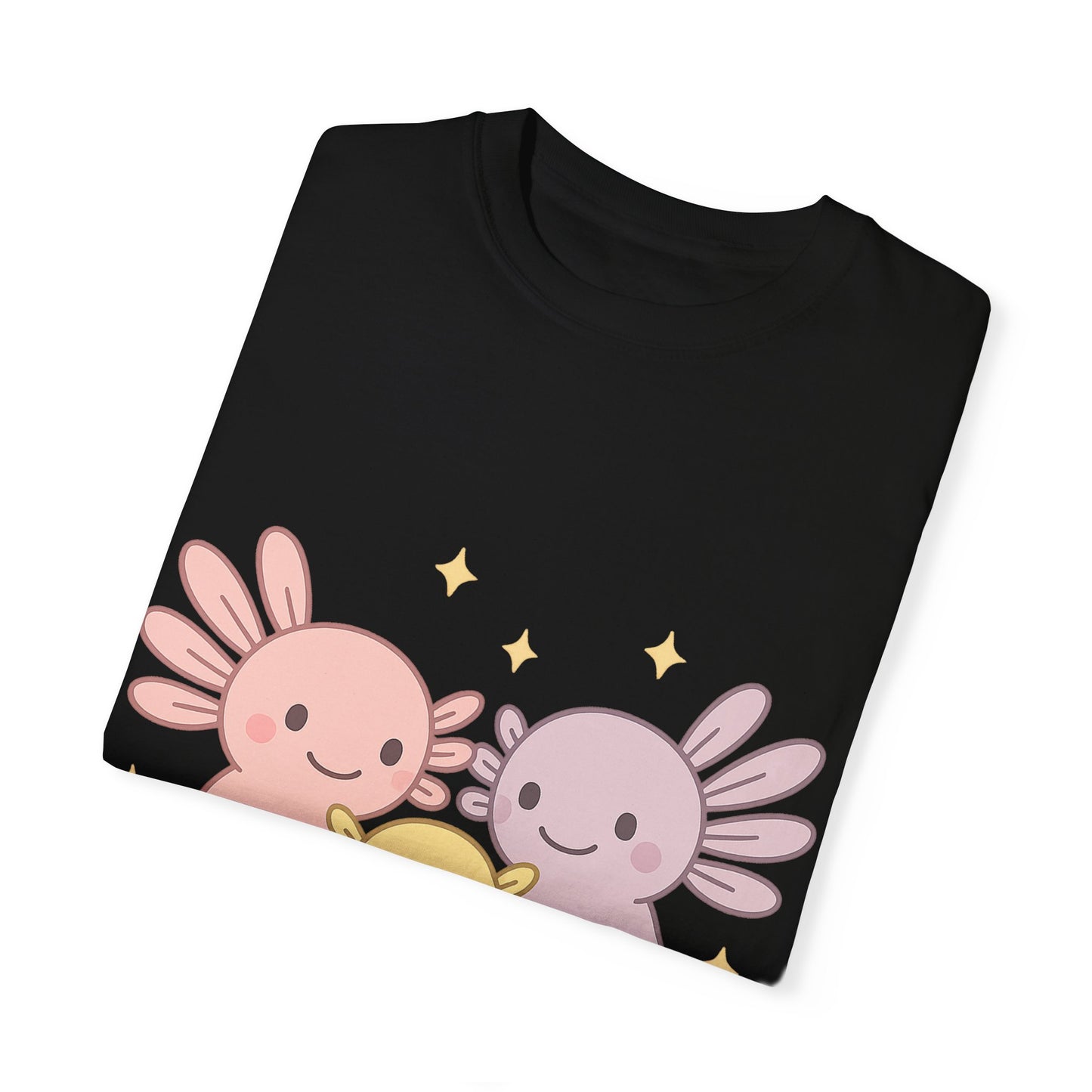 Cute Axolotl Friends T-Shirt - Unisex Garment-Dyed Tee for Animal Lovers