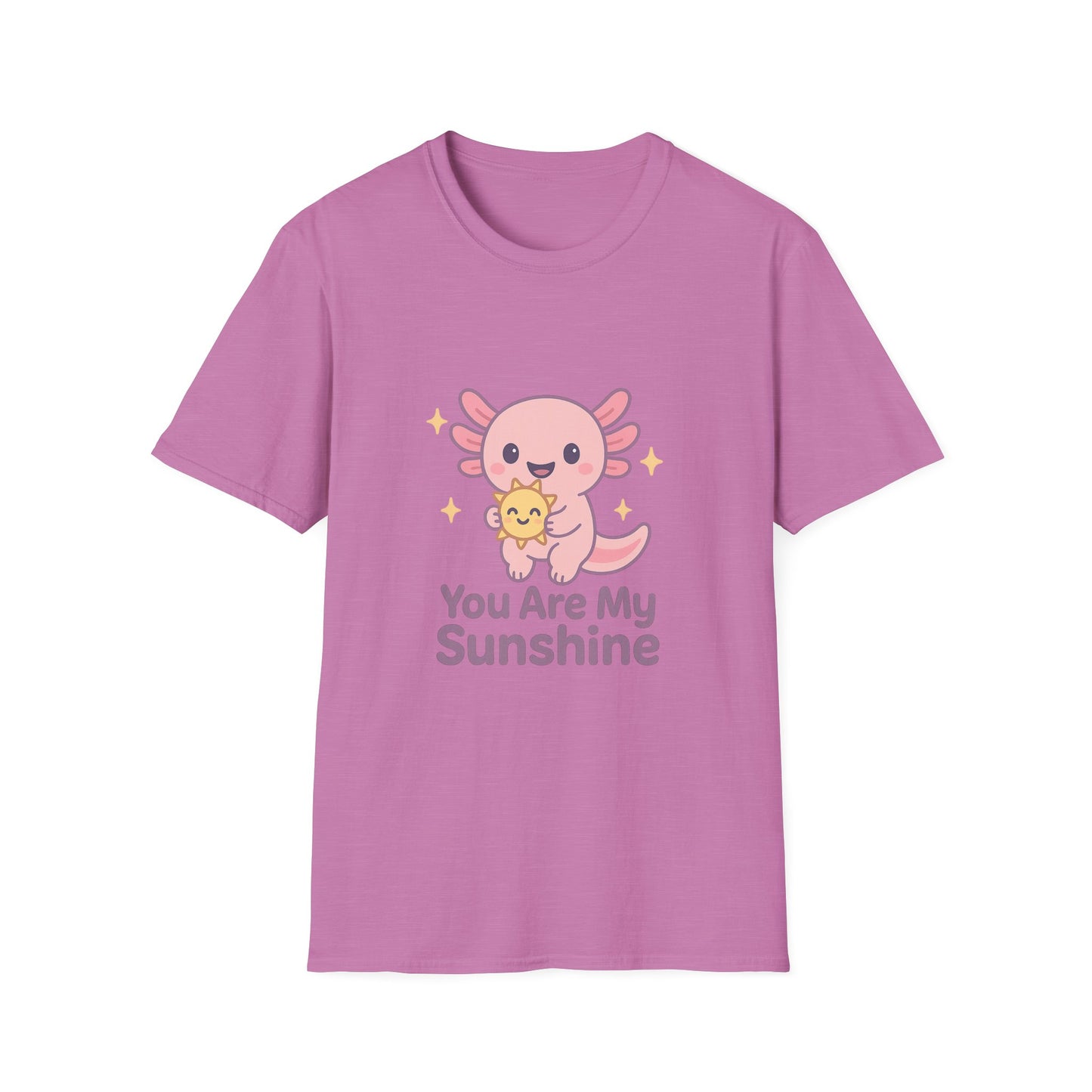 You Are My Sunshine Unisex Softstyle T-Shirt - Cute Axolotl Design