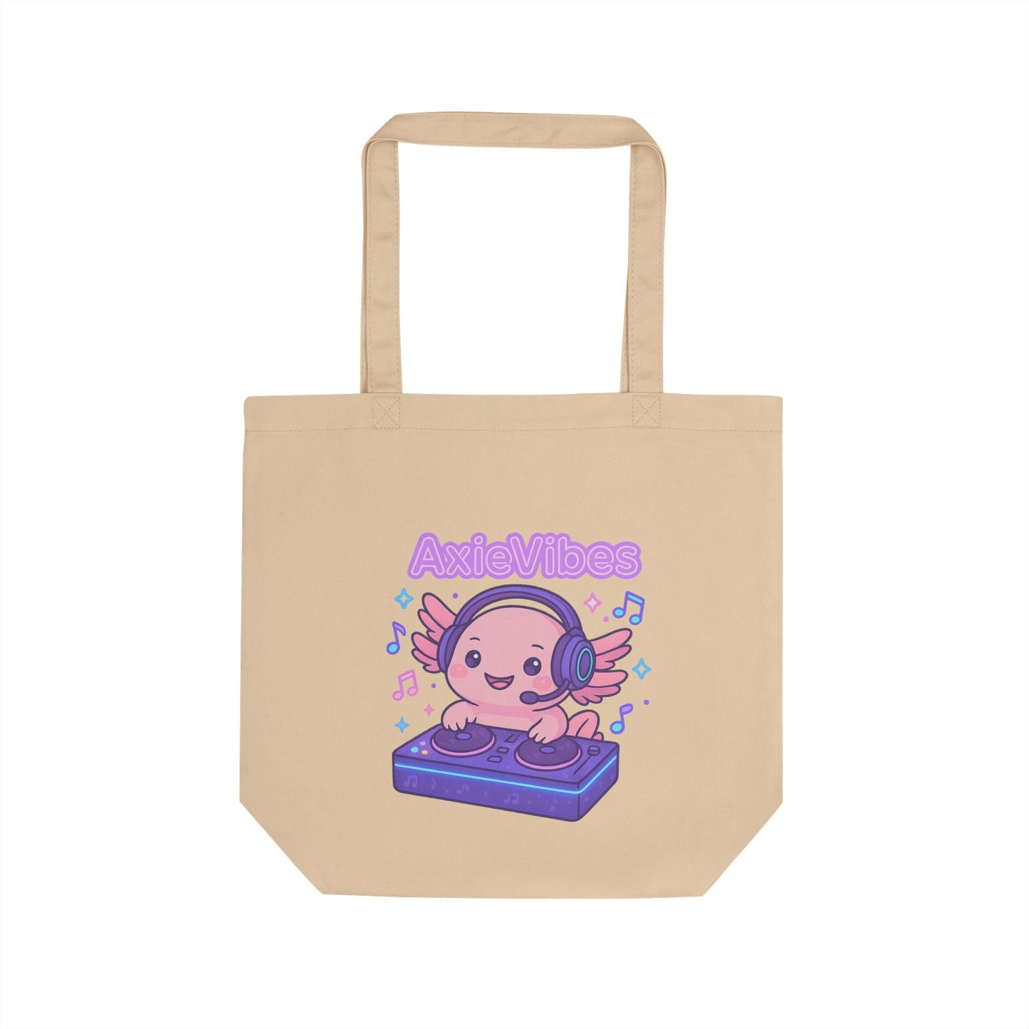Cute Eco Tote Bag - AxieVibes Design for Music Lovers