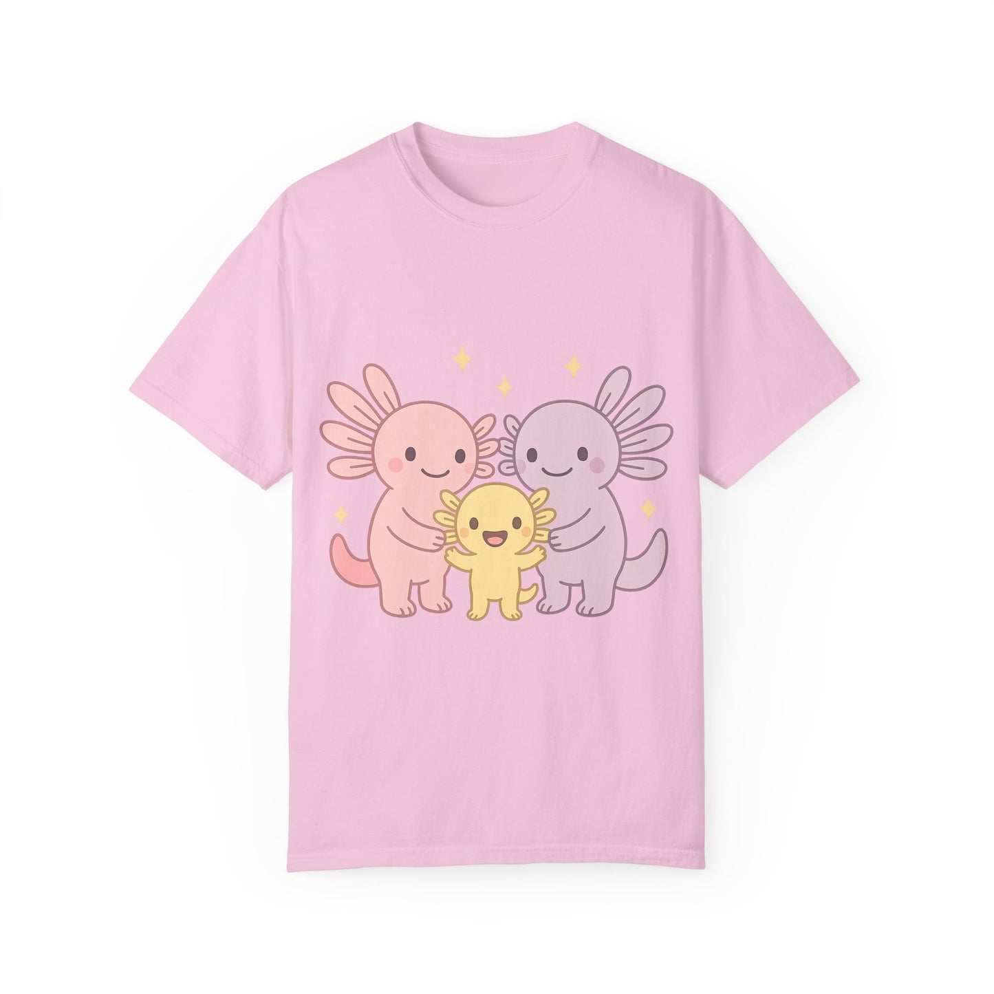 Cute Axolotl Friends T-Shirt - Unisex Garment-Dyed Tee for Animal Lovers