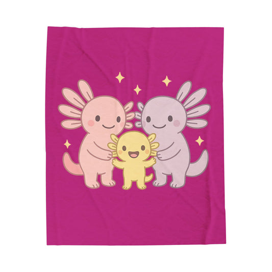 Cuddly Creature Plush Blanket - Cute Axolotl Design for Kids & Cozy Evenings