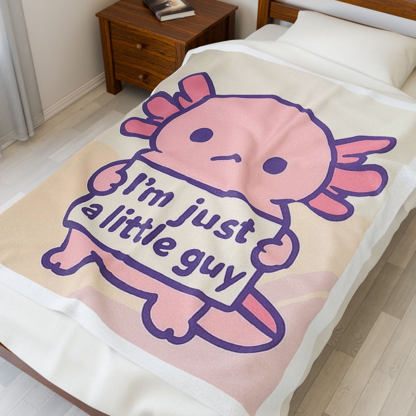 Cute Axolotl Plush Blanket - I'm Just a Little Guy