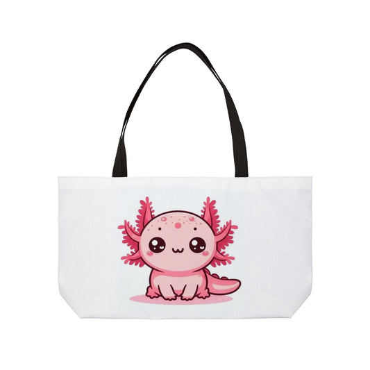 Cute Pink Axolotl Weekender Tote Bag - Perfect for Beach Trips & Gifts