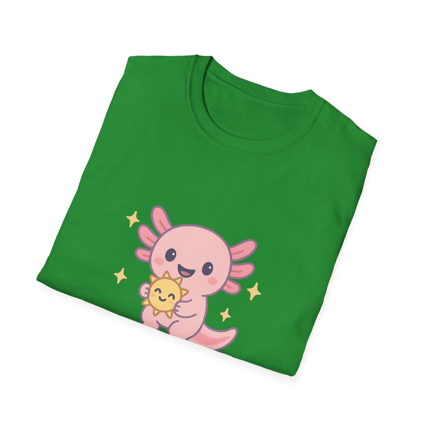 You Are My Sunshine Unisex Softstyle T-Shirt - Cute Axolotl Design