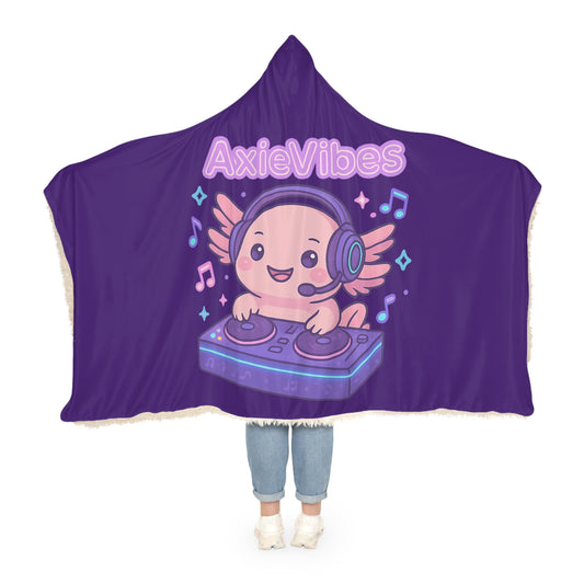 Cozy Snuggle Blanket - AxieVibes with Hood, Perfect for Gaming and Relaxation