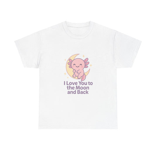 Cute Angel Love T-Shirt | I Love You to the Moon and Back Tee | Unisex Heavy Cotton Tee